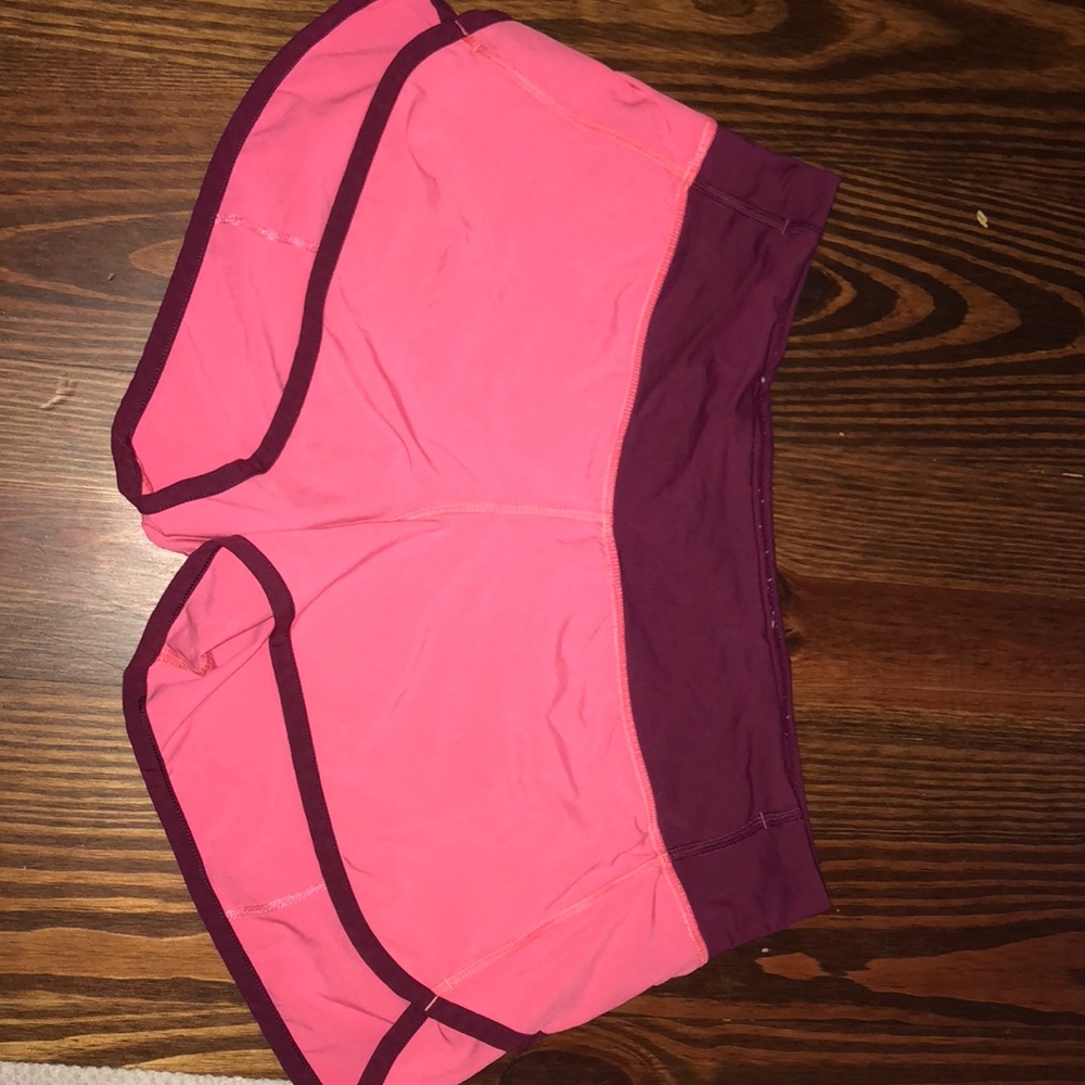 Pink lulu lemon shorts